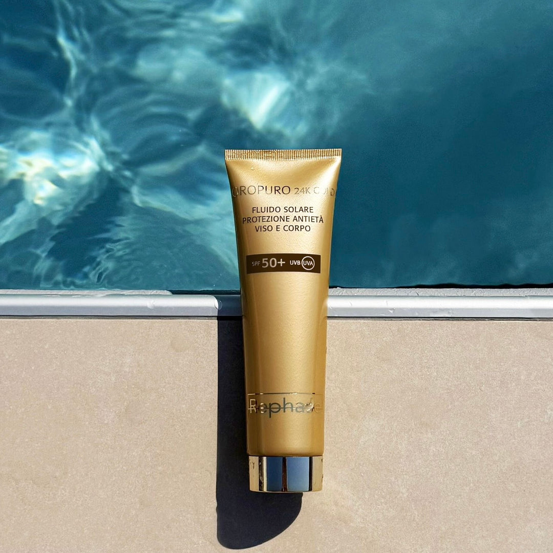 OROPURO 24K GOLD - SUNSCREEN FLUID ANTI-AGING PROTECTION FACE AND BODY SPF 50+