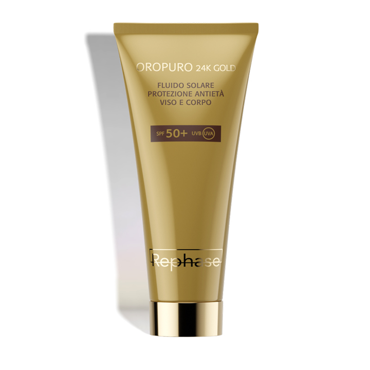 OROPURO 24K GOLD - SUNSCREEN FLUID ANTI-AGING PROTECTION FACE AND BODY SPF 50+