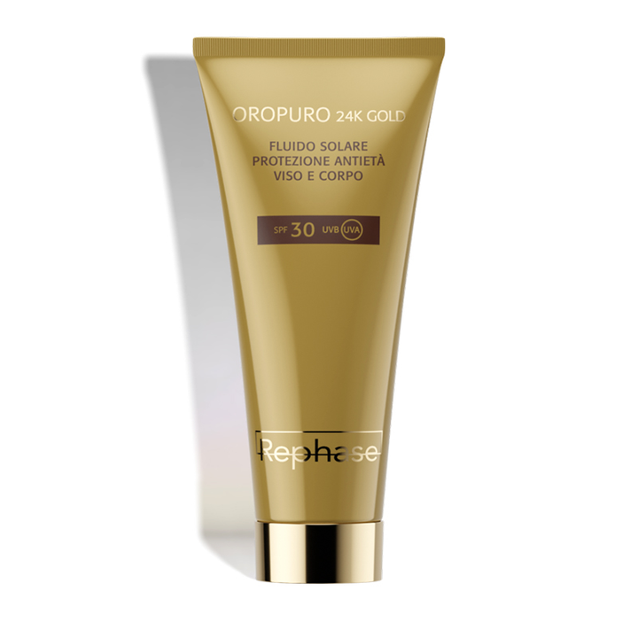 OROPURO 24K GOLD - FLUIDO SOLARE PROTEZIONE ANTIETÀ SPF 30