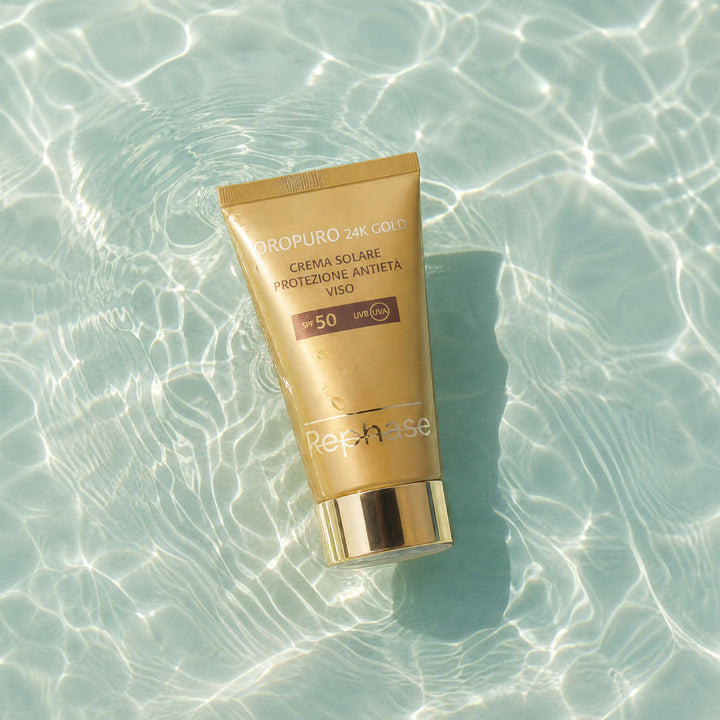 OROPURO 24K GOLD - CREMA SOLARE PROTEZIONE ANTIETÀ SPF 50