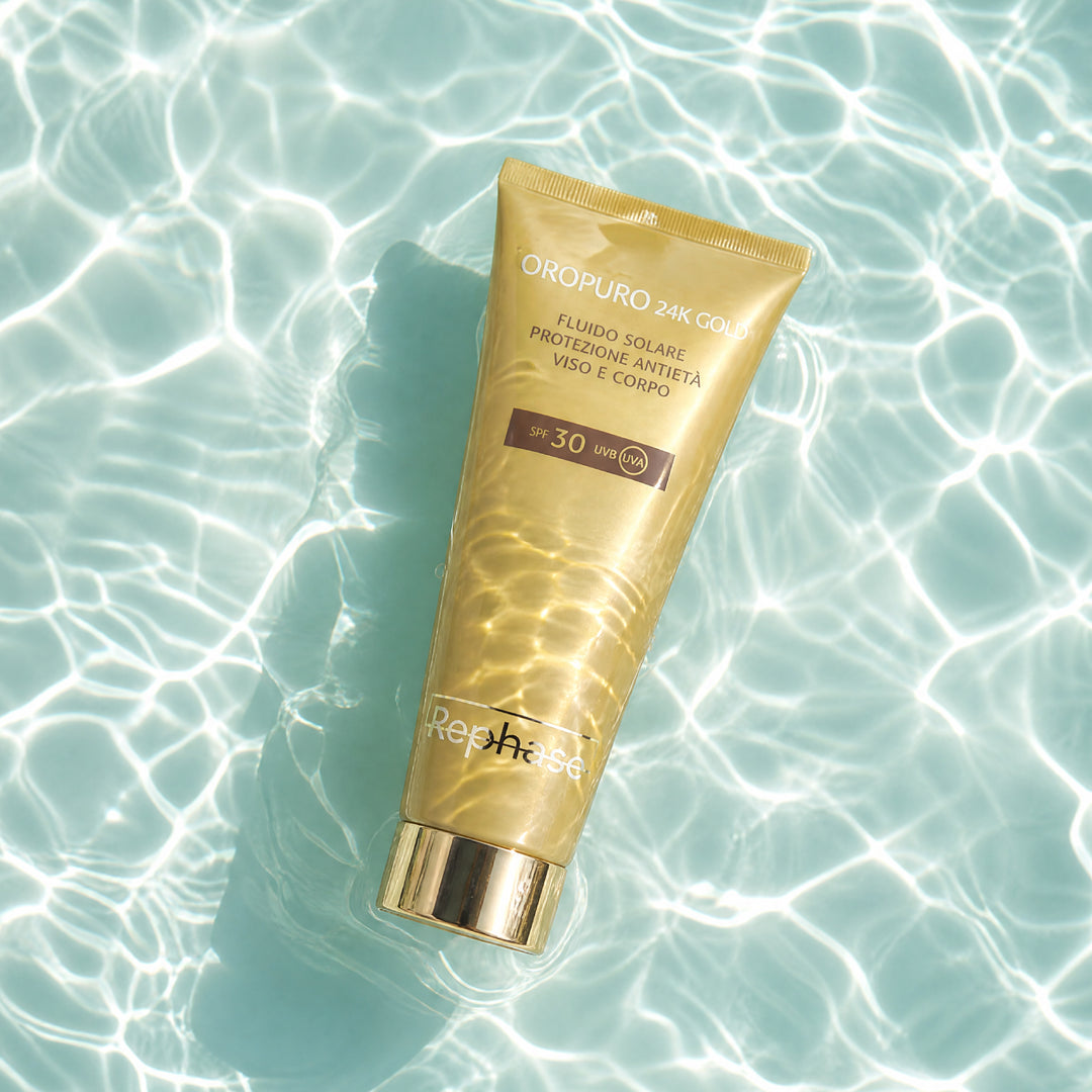 OROPURO 24K GOLD - FLUIDO SOLARE PROTEZIONE ANTIETÀ SPF 30
